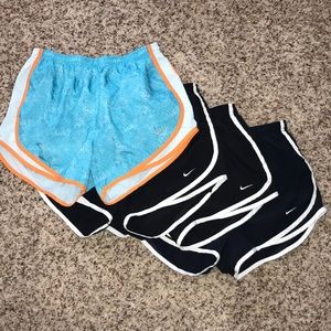 4 Nike Dri Fit Shorts (black, navy, light blue)